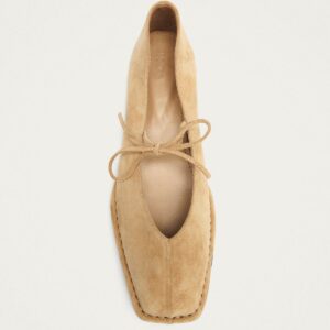 Sway Suede Beige Leather Ballet Flats