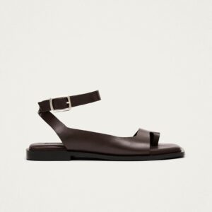 Tebas Brown Leather Sandals